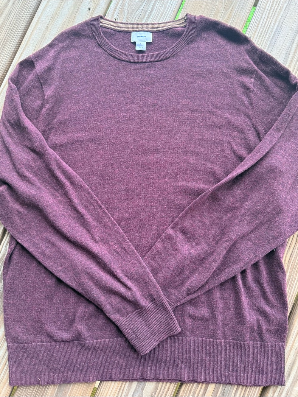 Old Navy Men's Crewneck Sweater, Winter Wine, XL